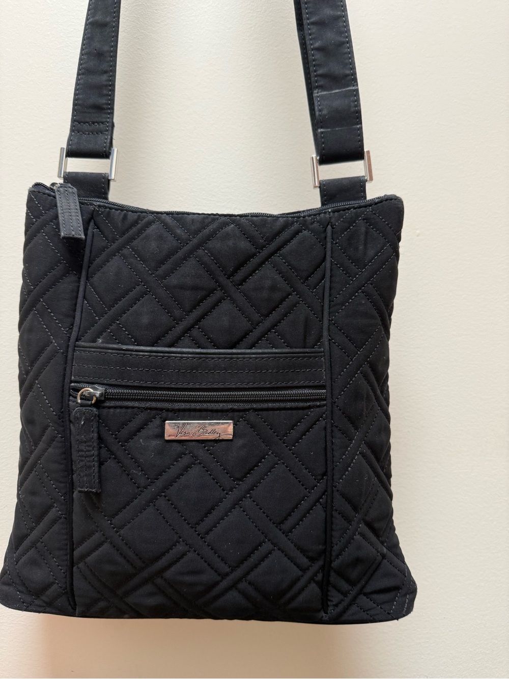 Vera Bradley Black Quilted Crossbody Shoulder Bag - Picture 6 of 7